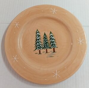 HOME Northwoods Collection Pine Tree Snowflake Design 8" Salad Plate 2008